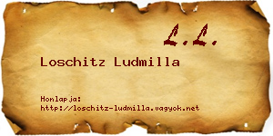 Loschitz Ludmilla névjegykártya